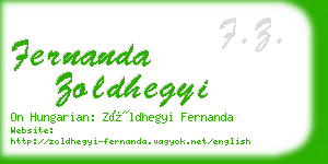 fernanda zoldhegyi business card